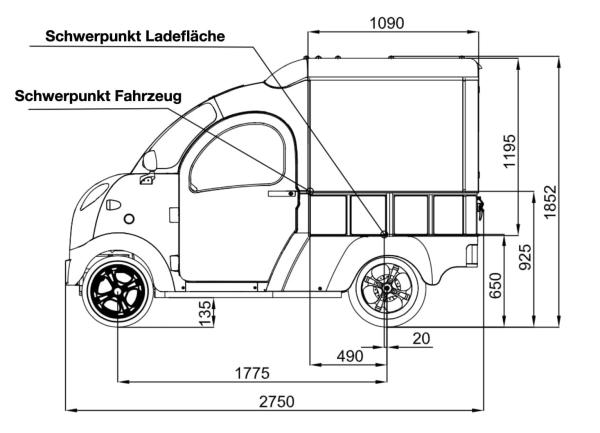 V-MAX 40 TRUCK, ELEKTRO-KABINENROLLER, 45 KMH